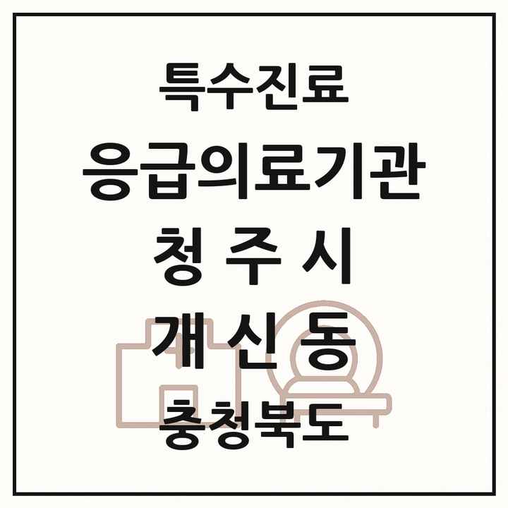 2026 충청북도 청주시 개신동 응급의료기관 의원·병원 목록 1곳