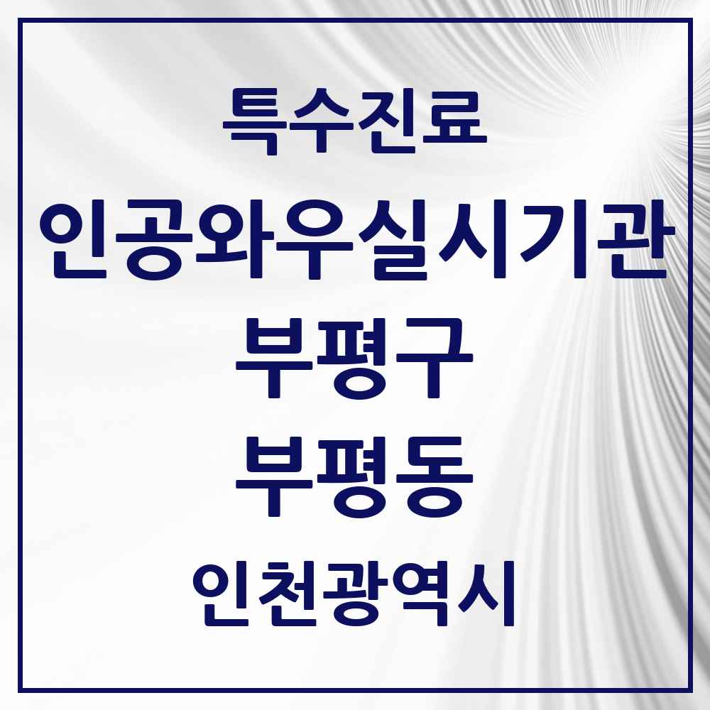2025 인천광역시 부평구 부평동 인공와우 실시기관 의원·병원 목록 1곳