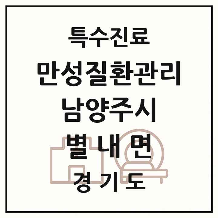 2026 경기도 남양주시 별내면 일차의료 만성질환관리 실시기관 의원·병원 목록 1곳