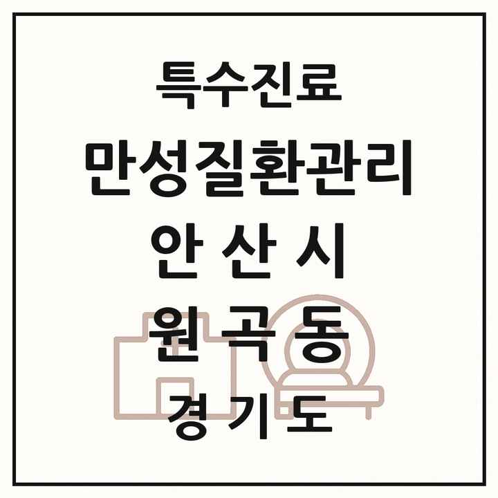 2026 경기도 안산시 원곡동 일차의료 만성질환관리 실시기관 의원·병원 목록 2곳