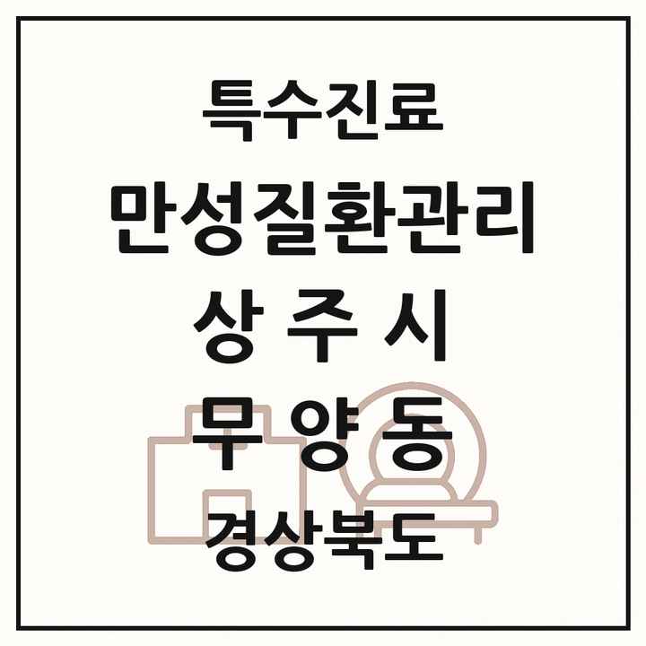 2026 경상북도 상주시 무양동 일차의료 만성질환관리 실시기관 의원·병원 목록 1곳