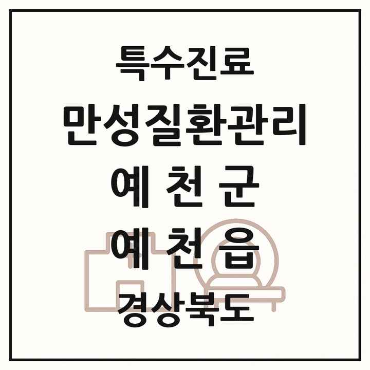 2026 경상북도 예천군 예천읍 일차의료 만성질환관리 실시기관 의원·병원 목록 1곳