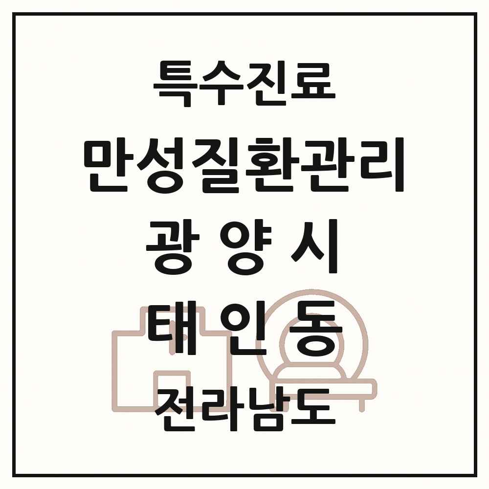 2025 전라남도 광양시 태인동 일차의료 만성질환관리 실시기관 의원·병원 목록 1곳
