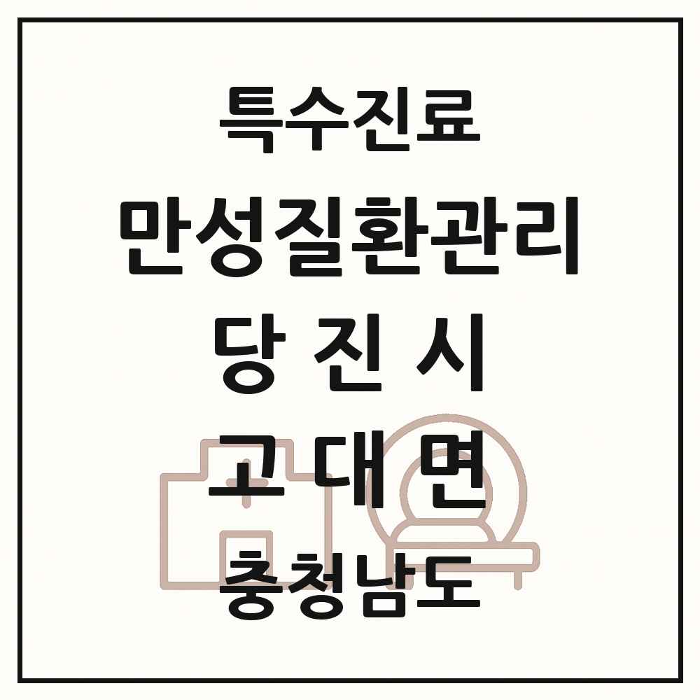 2025 충청남도 당진시 고대면 일차의료 만성질환관리 실시기관 의원·병원 목록 1곳