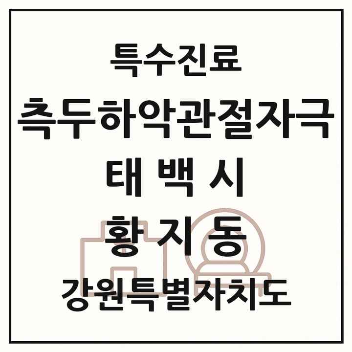 2026 강원특별자치도 태백시 황지동 측두하악 관절자극요법 실시기관 의원·병원 목록 1곳
