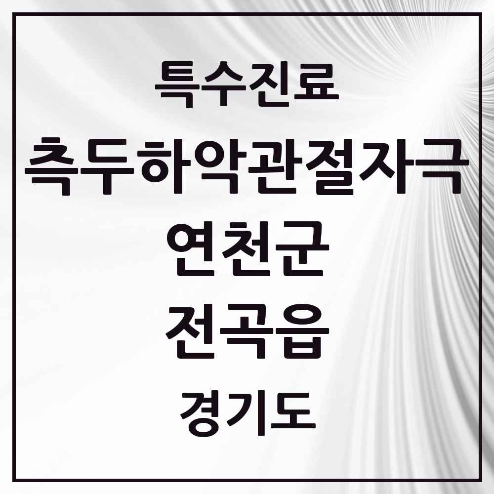 2025 경기도 연천군 전곡읍 측두하악 관절자극요법 실시기관 의원·병원 목록 3곳