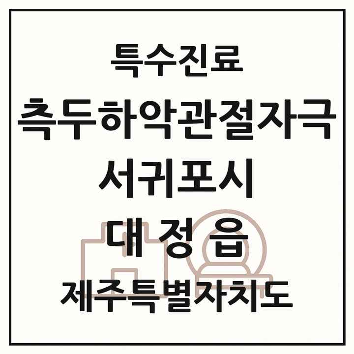 2026 제주특별자치도 서귀포시 대정읍 측두하악 관절자극요법 실시기관 의원·병원 목록 1곳