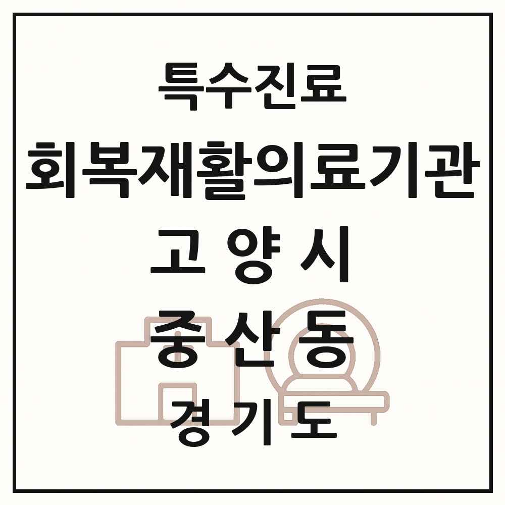 2025 경기도 고양시 중산동 회복기 재활의료기관 의원·병원 목록 1곳