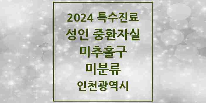 2024 미분류 성인 중환자실 의원·병원 모음 2곳 | 인천광역시 미추홀구 추천 리스트 | 특수진료