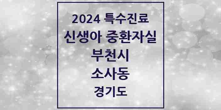 2024 소사동 신생아 중환자실 의원·병원 모음 1곳 | 경기도 부천시 추천 리스트 | 특수진료