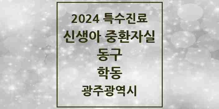 2024 학동 신생아 중환자실 의원·병원 모음 2곳 | 광주광역시 동구 추천 리스트 | 특수진료