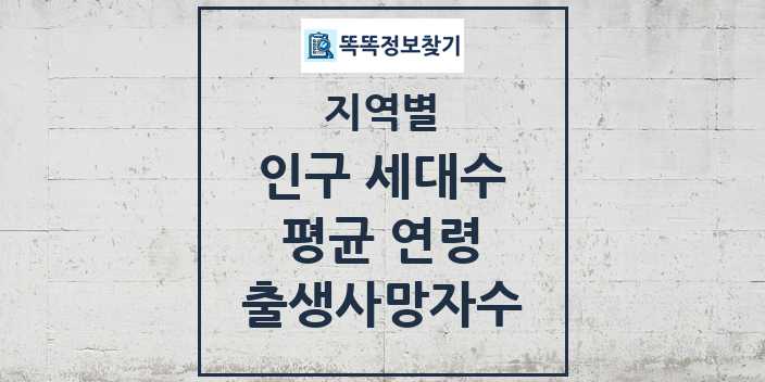 전국 지역별 인구 통계