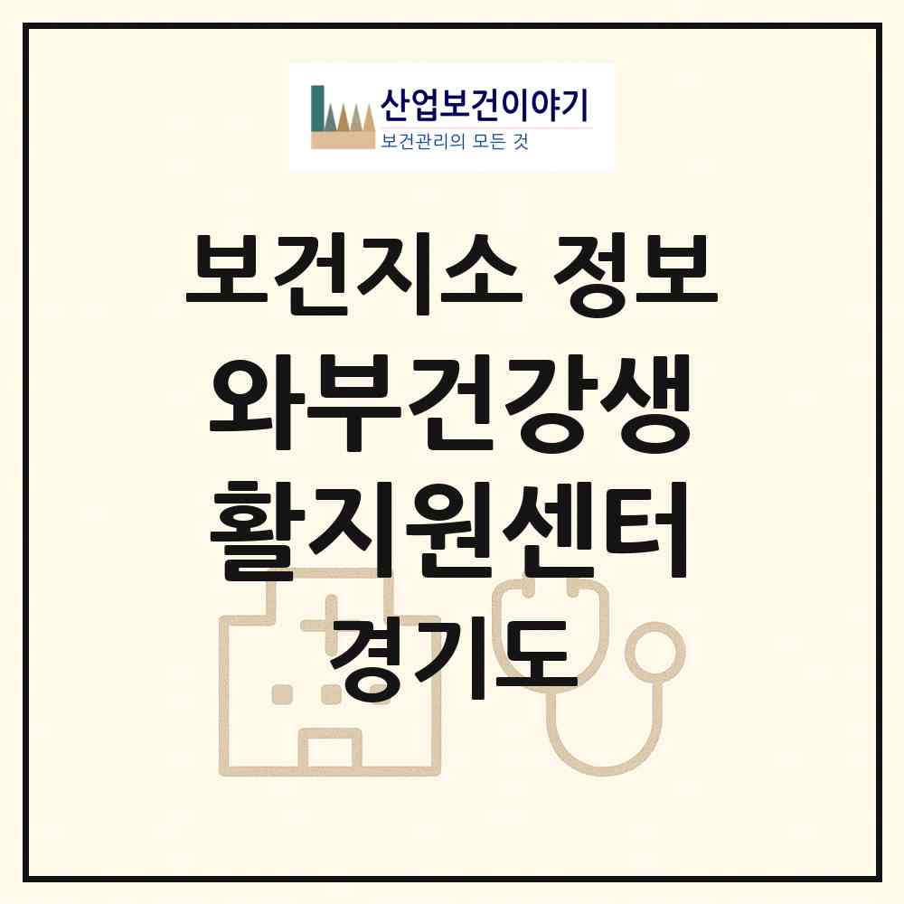 2026 와부건강생활지원센터 (남양주시 와부읍)|보건지소|요양기관 정보