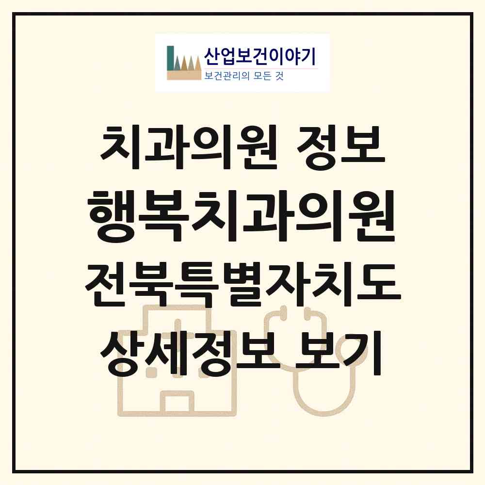 2026 행복치과의원 (익산시 모현동)|치과의원|요양기관 정보