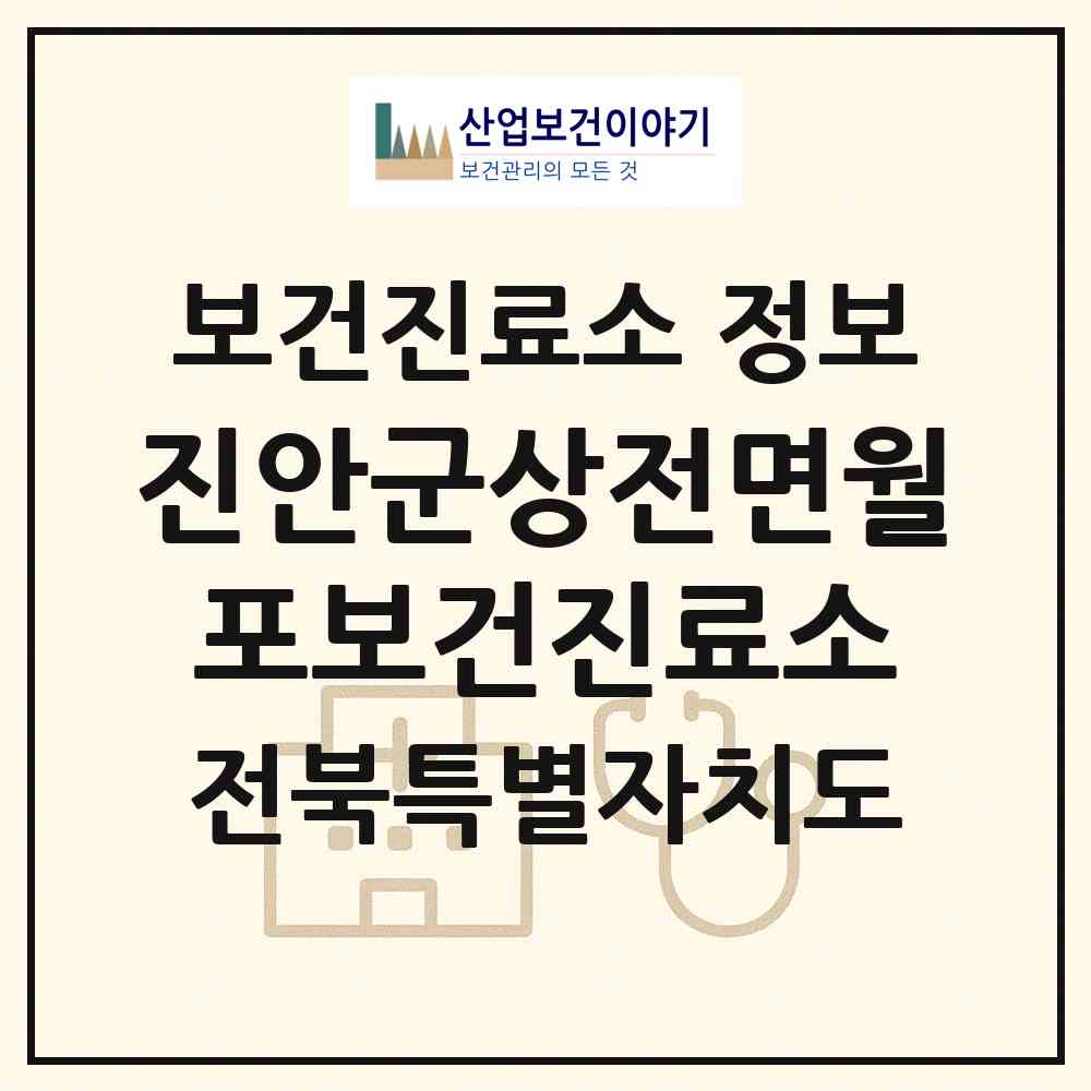 2026 진안군상전면월포보건진료소 (진안군 상전면)|보건진료소|요양기관 정보