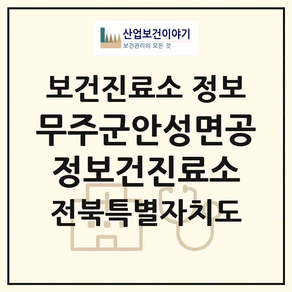 2026 무주군안성면공정보건진료소 (무주군 안성면)|보건진료소|요양기관 정보