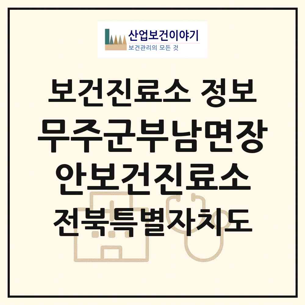 2026 무주군부남면장안보건진료소 (무주군 부남면)|보건진료소|요양기관 정보