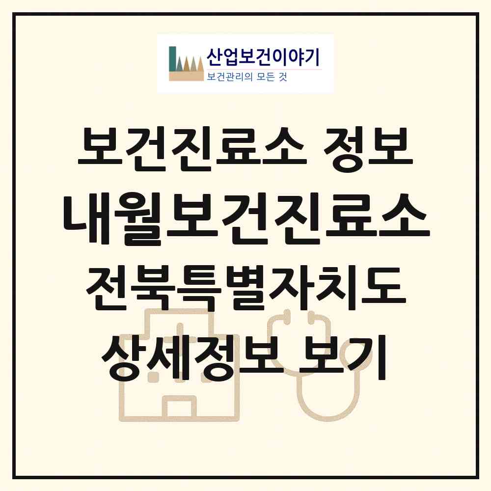 2026 내월보건진료소 (순창군 적성면)|보건진료소|요양기관 정보