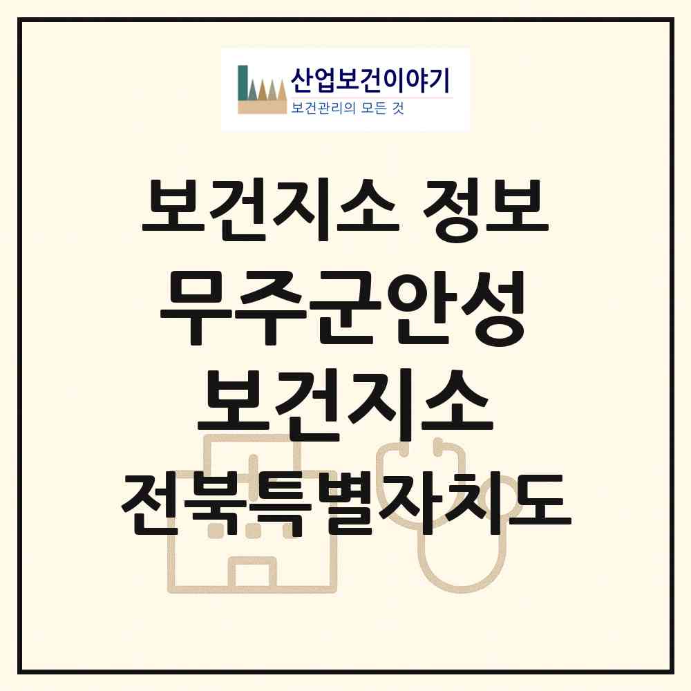 2026 무주군안성보건지소 (무주군 안성면)|보건지소|요양기관 정보