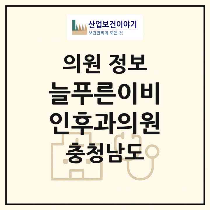 2026 늘푸른이비인후과의원 (홍성군 태안읍)|의원|요양기관 정보