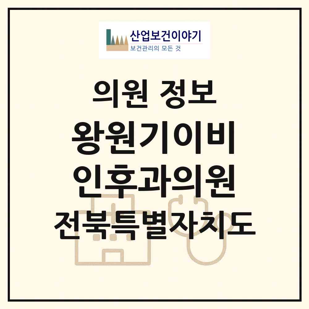 2026 왕원기이비인후과의원 (익산시 모현동)|의원|요양기관 정보
