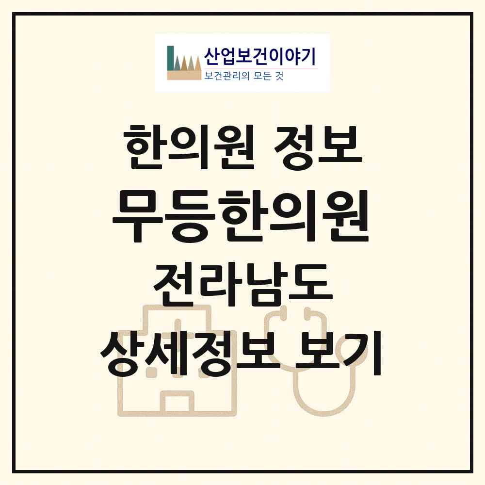 2026 무등한의원 (화순군 화순읍)|한의원|요양기관 정보