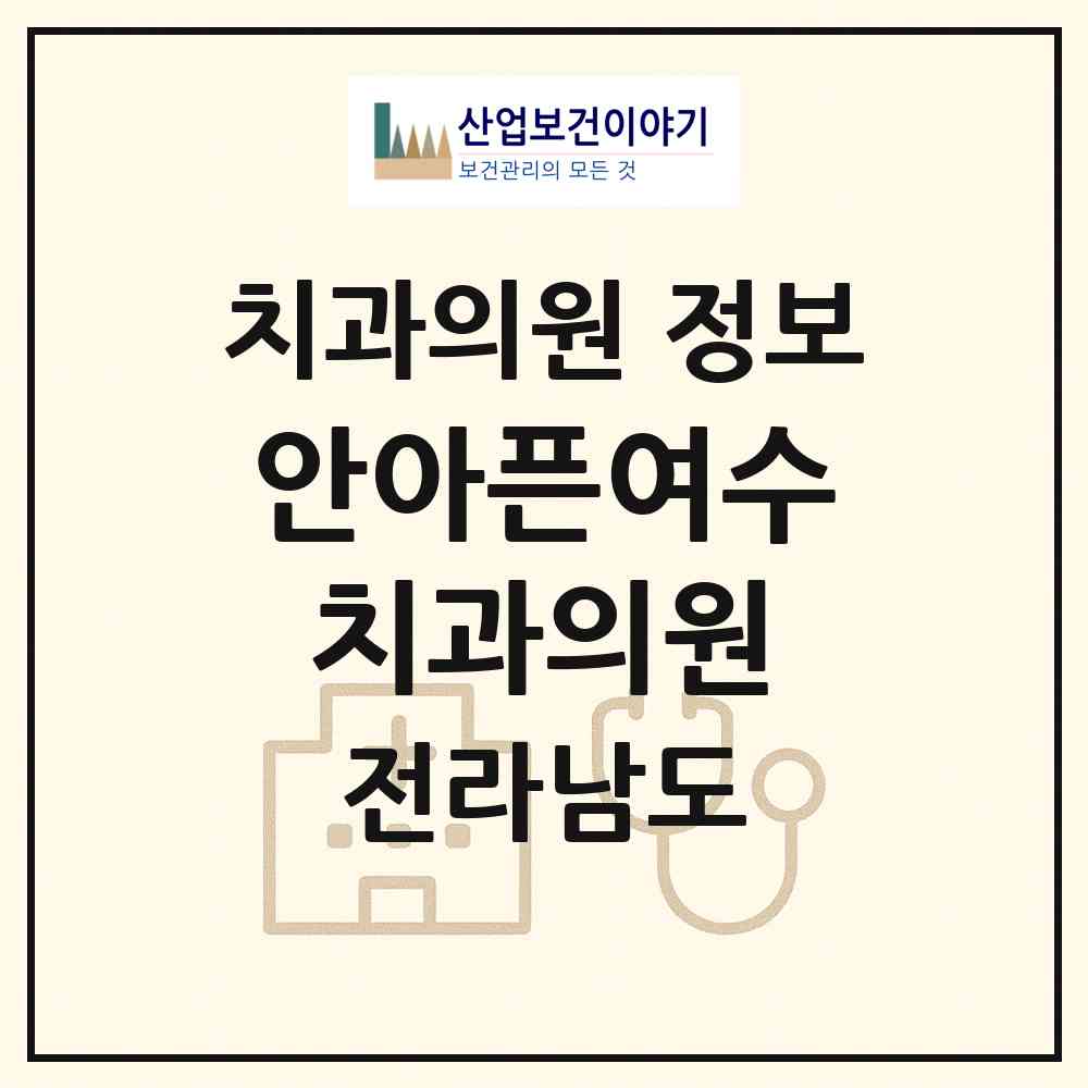 2026 안아픈여수치과의원 (여수시 시전동)|치과의원|요양기관 정보
