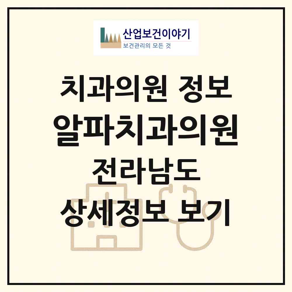 2026 알파치과의원 (여수시 동문동)|치과의원|요양기관 정보