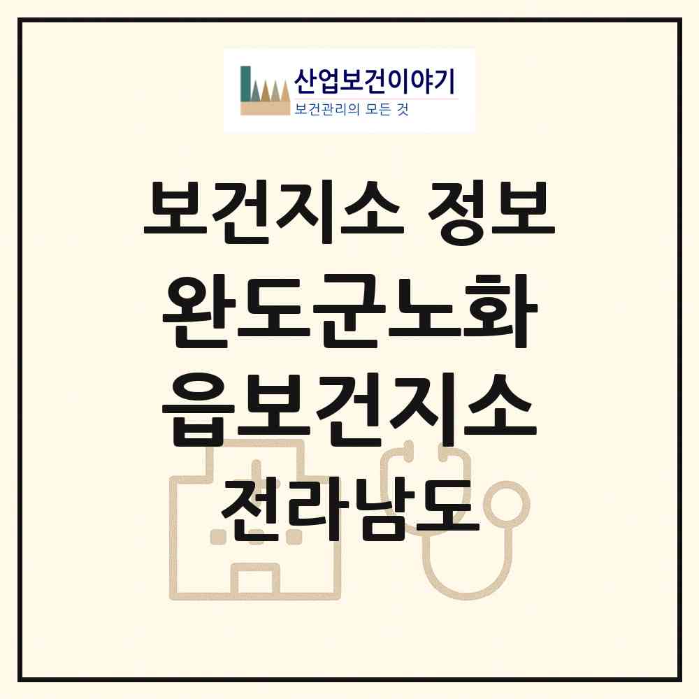 2026 완도군노화읍보건지소 (완도군 노화읍)|보건지소|요양기관 정보