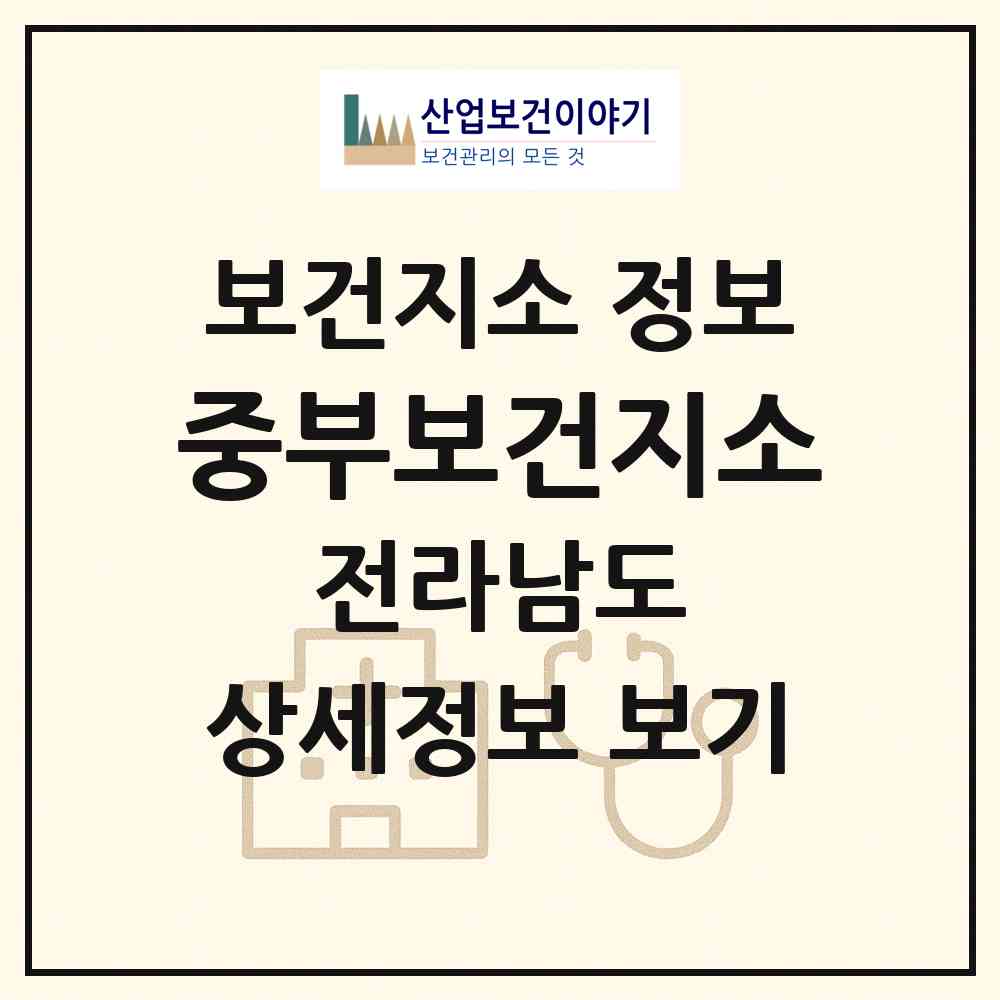 2026 중부보건지소 (여수시 여서동)|보건지소|요양기관 정보