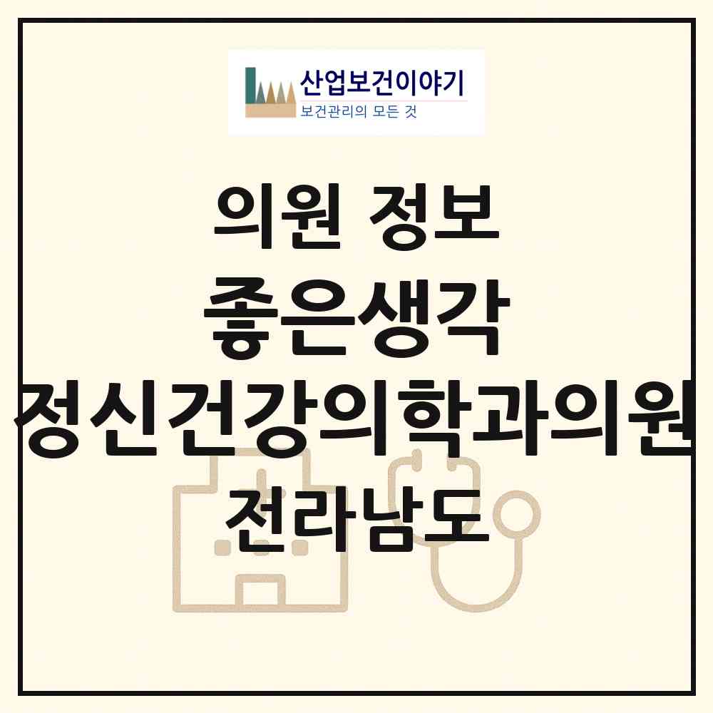 2026 좋은생각 정신건강의학과의원 (함평군 함평읍)|의원|요양기관 정보