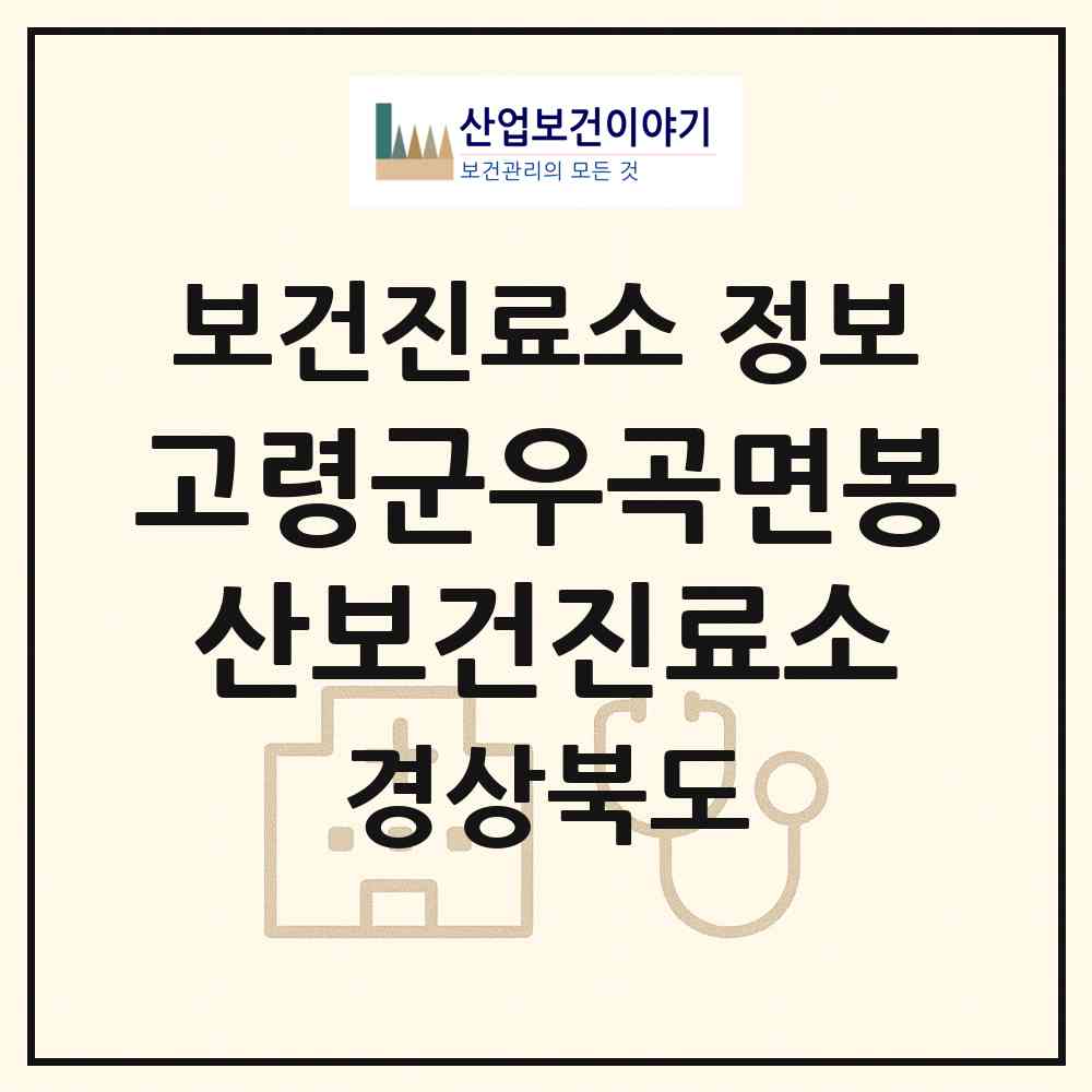 2026 고령군우곡면봉산보건진료소 (고령군 우곡면)|보건진료소|요양기관 정보
