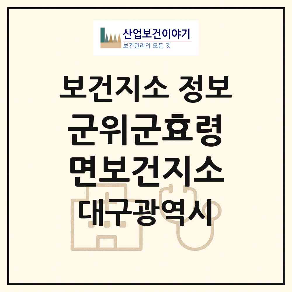 2026 군위군효령면보건지소 (대구 군위군 효령면)|보건지소|요양기관 정보