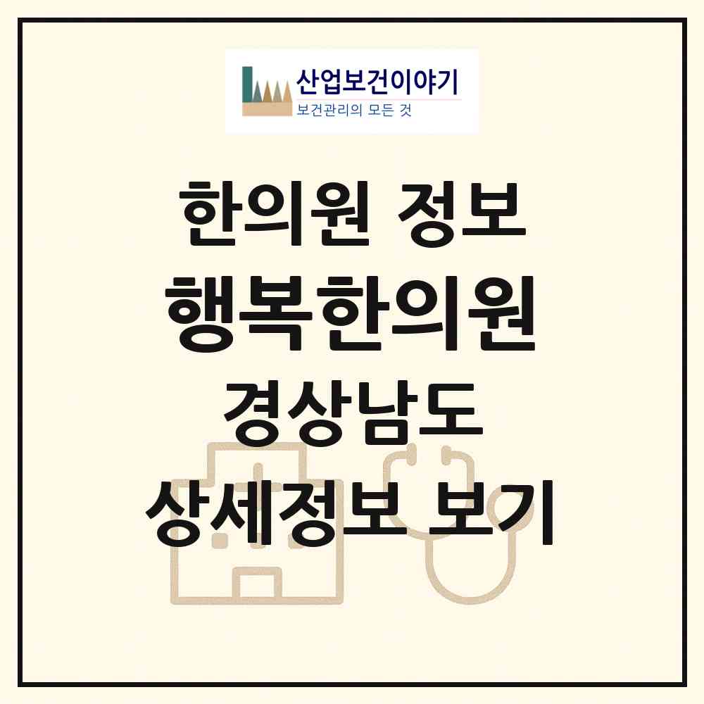2026 행복한의원 (창원시 가음정동)|한의원|요양기관 정보