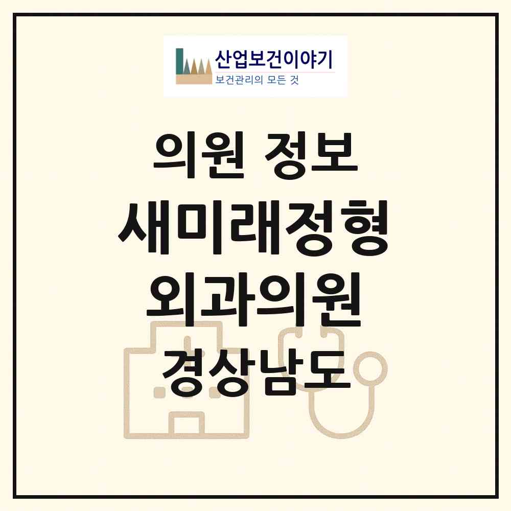 2026 새미래정형외과의원 (창원시 중앙동)|의원|요양기관 정보