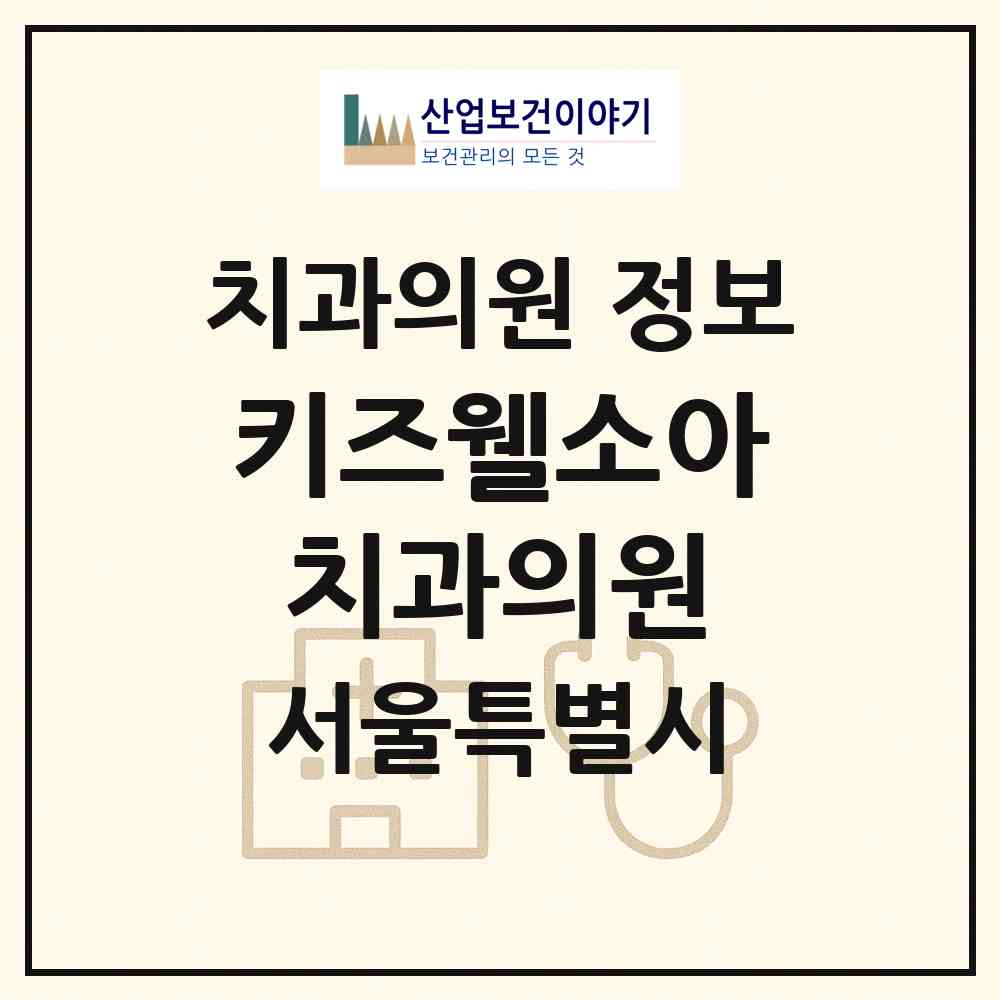 2026 키즈웰소아치과의원 (서울 영등포구 당산2동)|치과의원|요양기관 정보