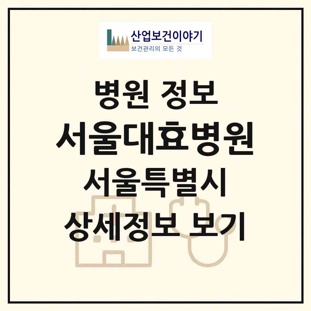 2026 서울대효병원 (서울 강서구 발산1동)|병원|요양기관 정보