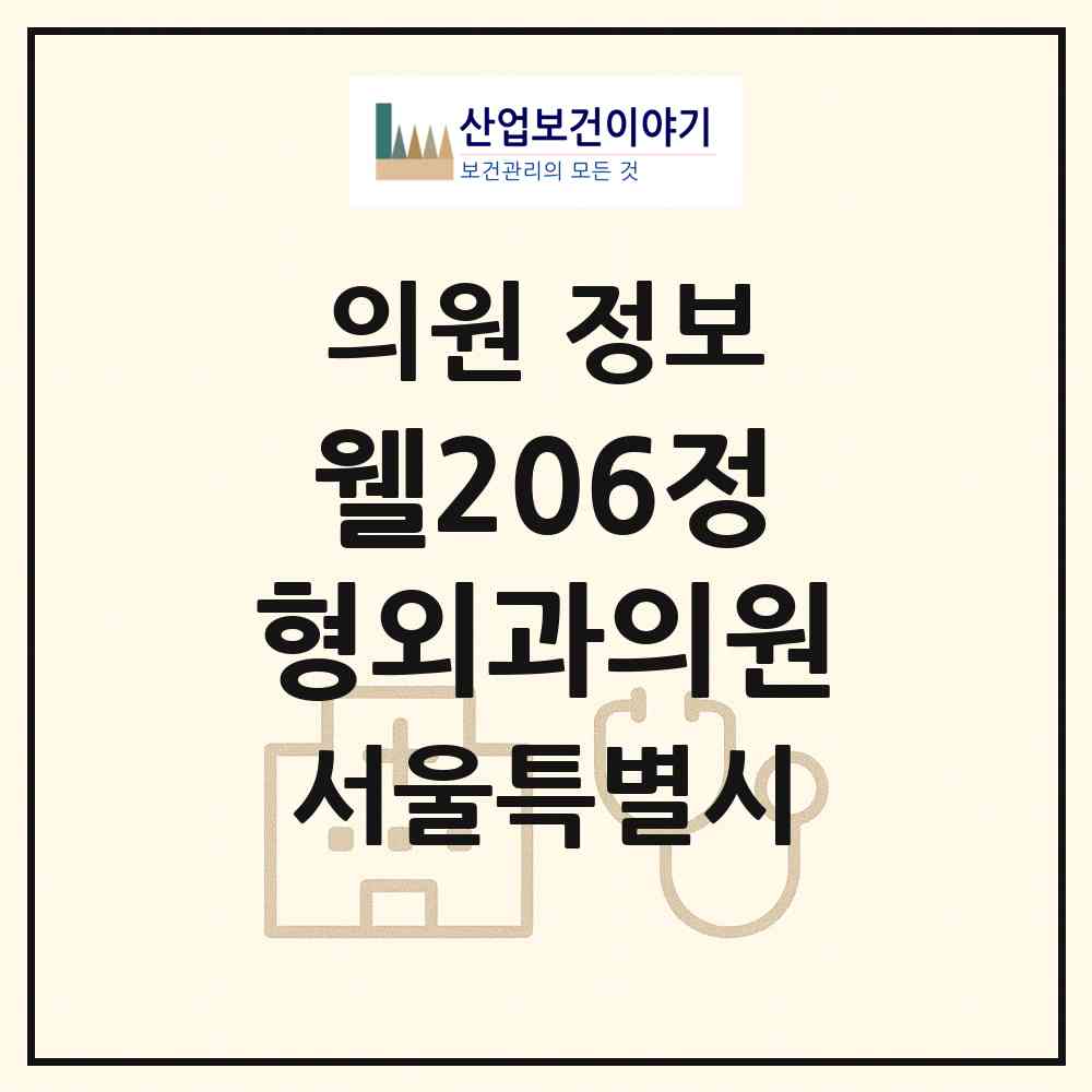 2026 웰206정형외과의원 (서울 송파구 잠실본동)|의원|요양기관 정보