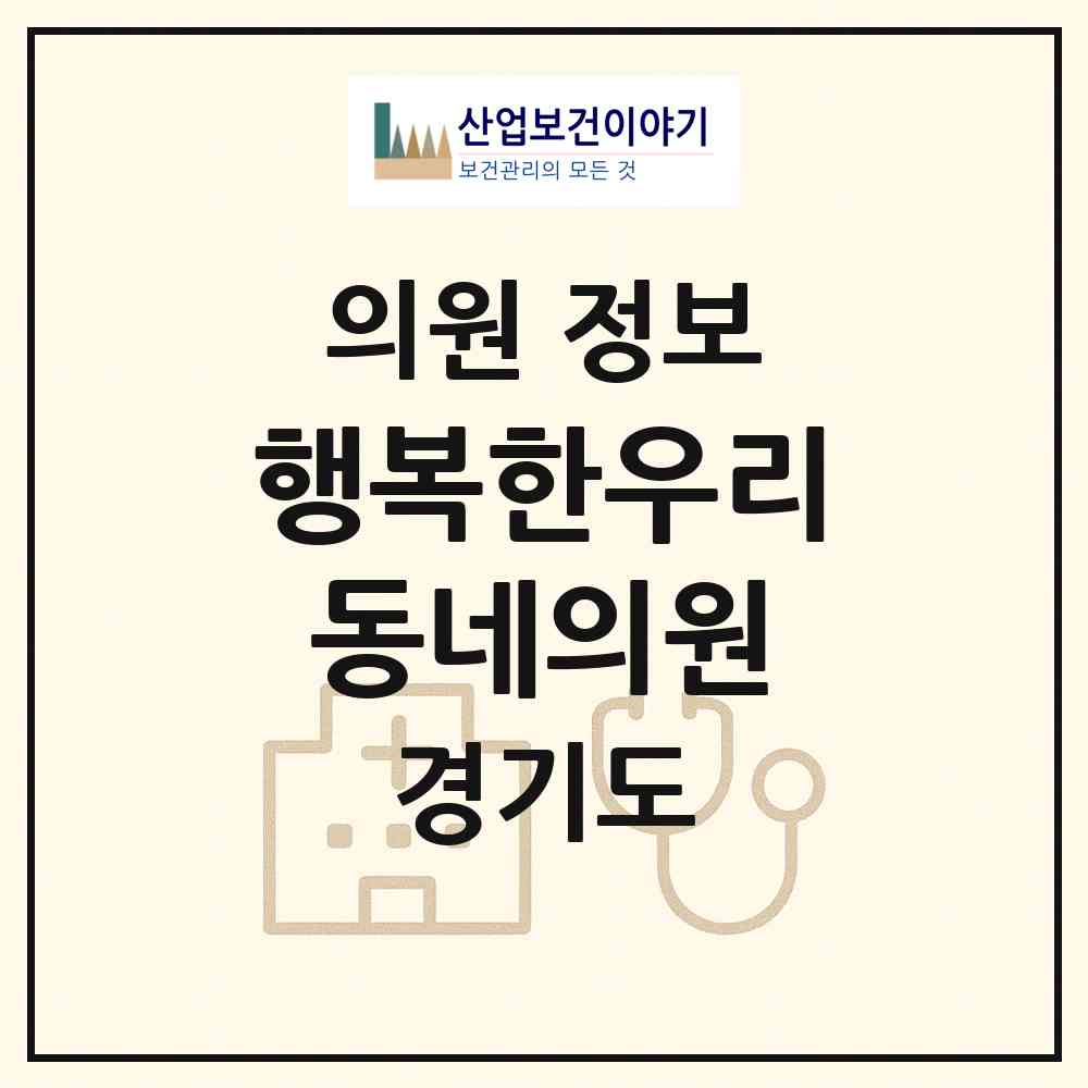 2026 행복한우리동네의원 (수원시 권선1동)|의원|요양기관 정보