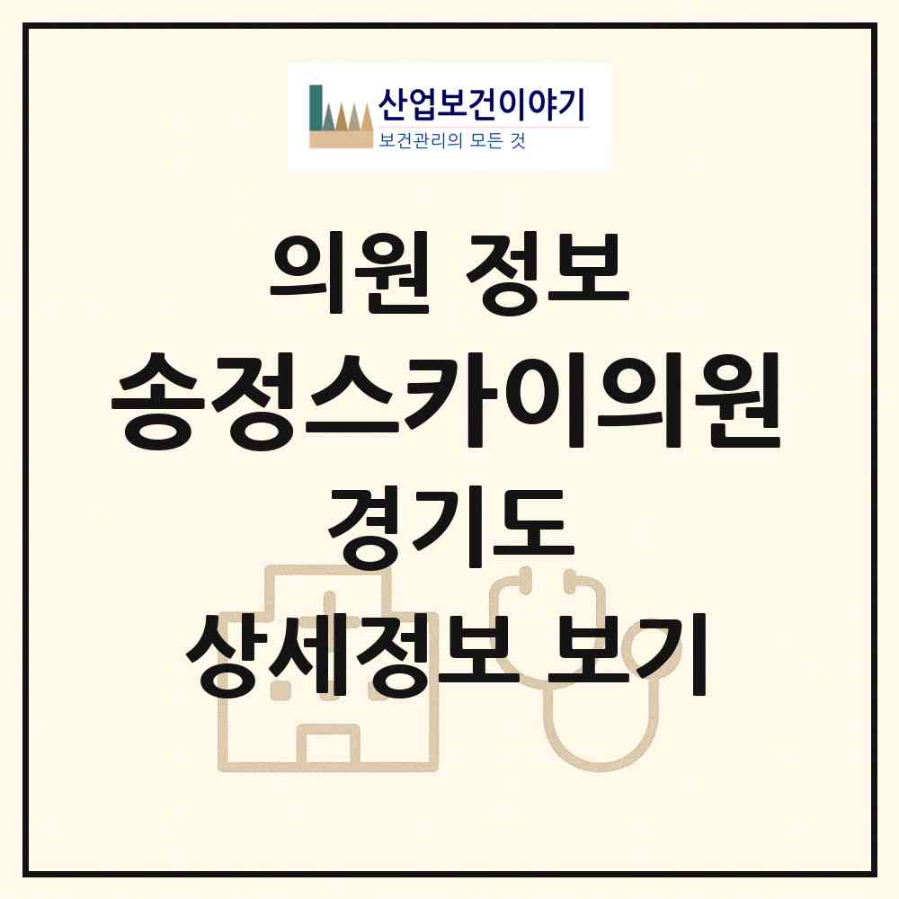 2026 송정스카이의원 (광주시 송정동)|의원|요양기관 정보