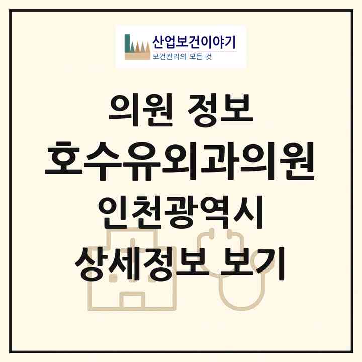 2026 호수유외과의원 (인천 연수구 송도1동)|의원|요양기관 정보