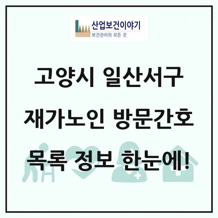 경기도 고양시 일산서구 재가노인복지시설 방문간호 목록 2곳