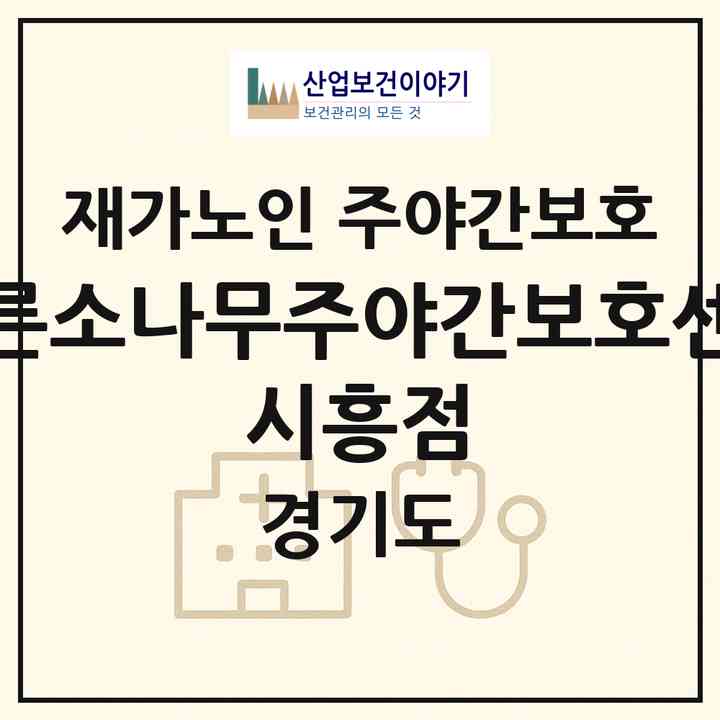 2026 푸른소나무주야간보호센터 시흥점(시흥시 신천동)|재가노인복지시설 주야간보호|주소·인력·정원·평가 정보