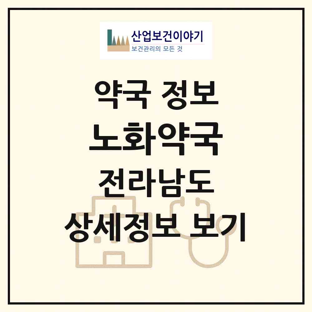 2026 노화약국 (완도군 노화읍) | 위치·전화번호·약사수 약국 정보